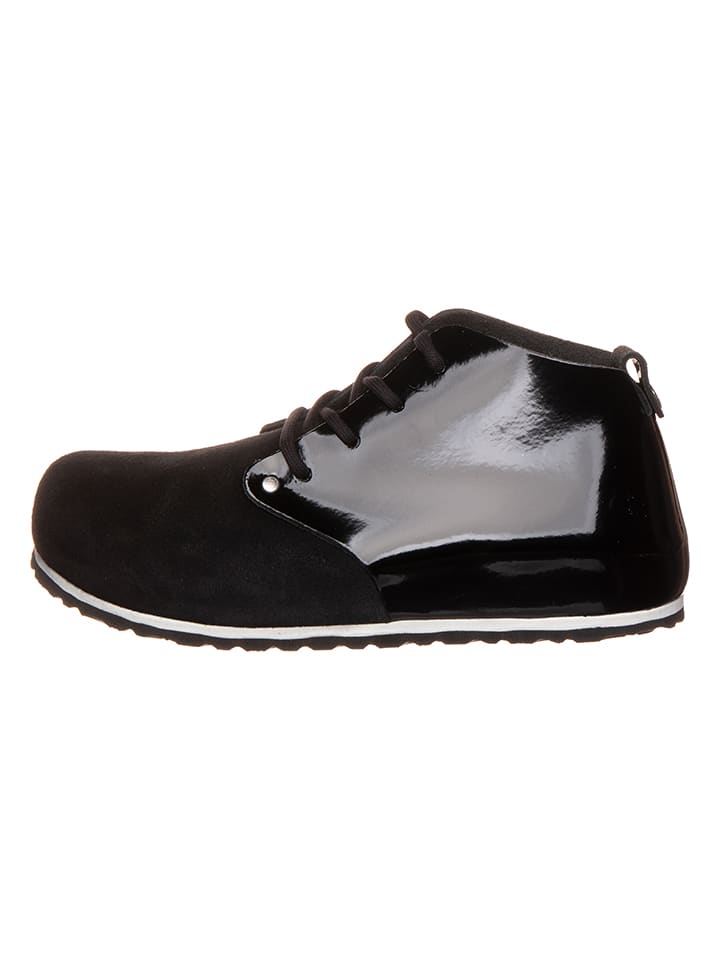 Birkenstock Skórzane trzewiki "Dundee" w kolorze czarnym rozmiar: 39