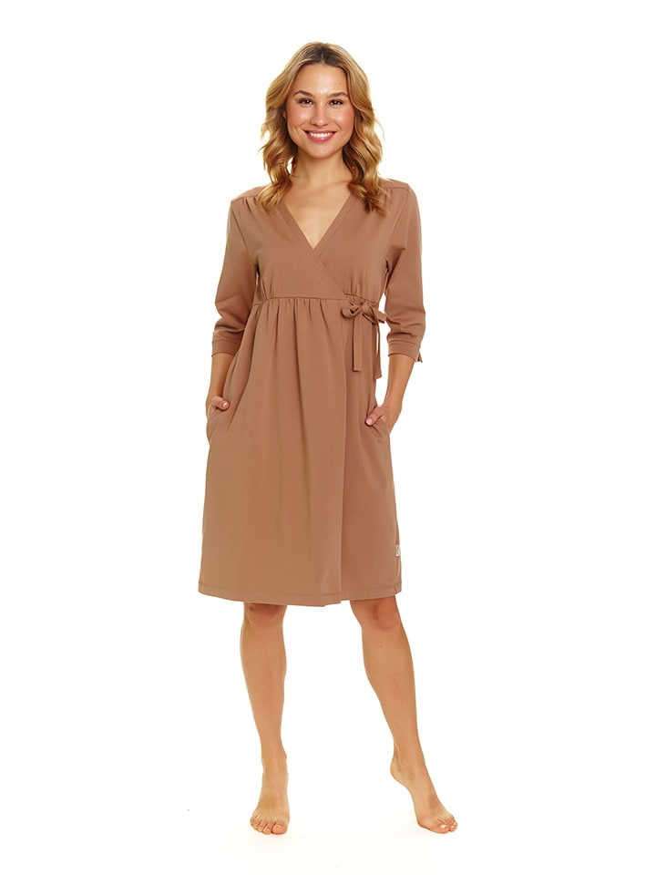 Doctor Nap Sukienka ciążowa w kolorze jasnobrązowym rozmiar: S