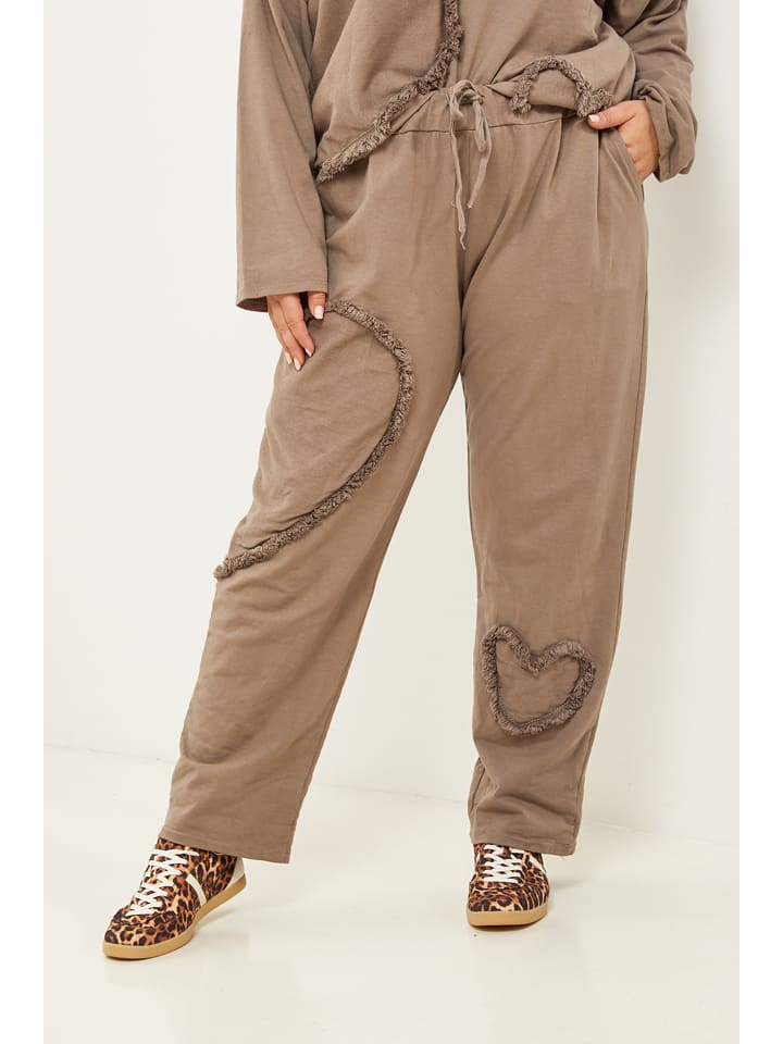 Curvy Lady Spodnie w kolorze beżowym rozmiar: 40/42