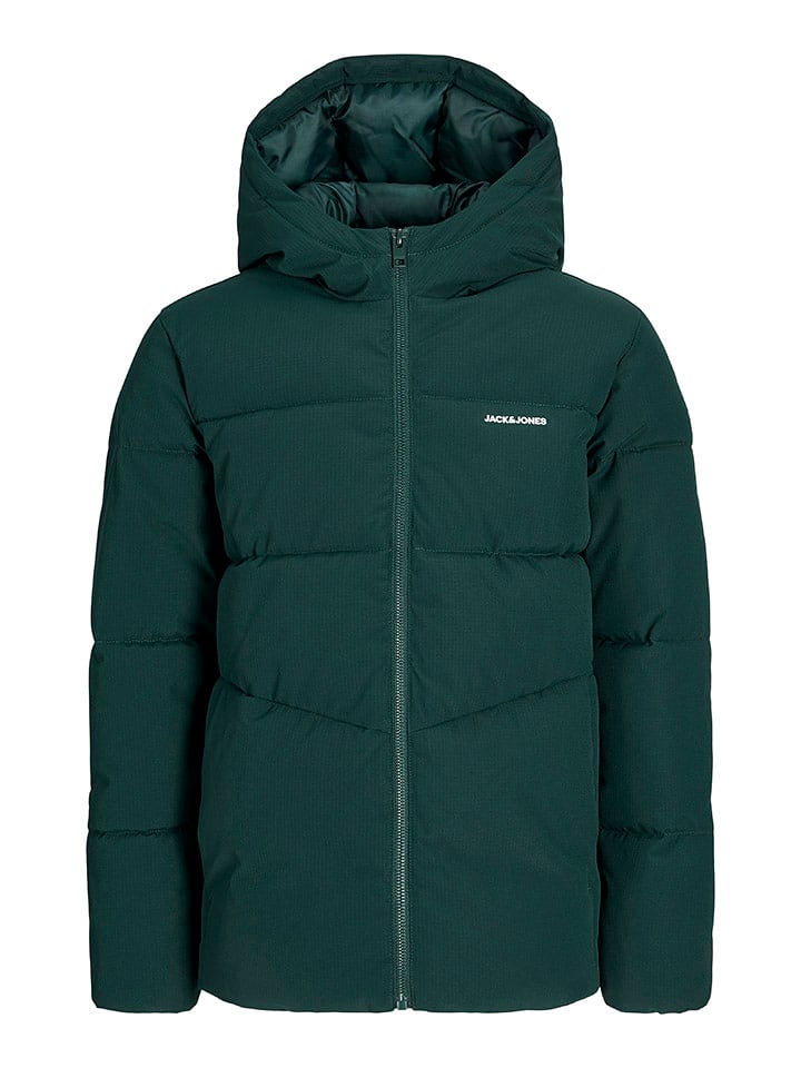 JACK & JONES Junior Kurtka pikowana "Brady" w kolorze zielonym rozmiar: 164