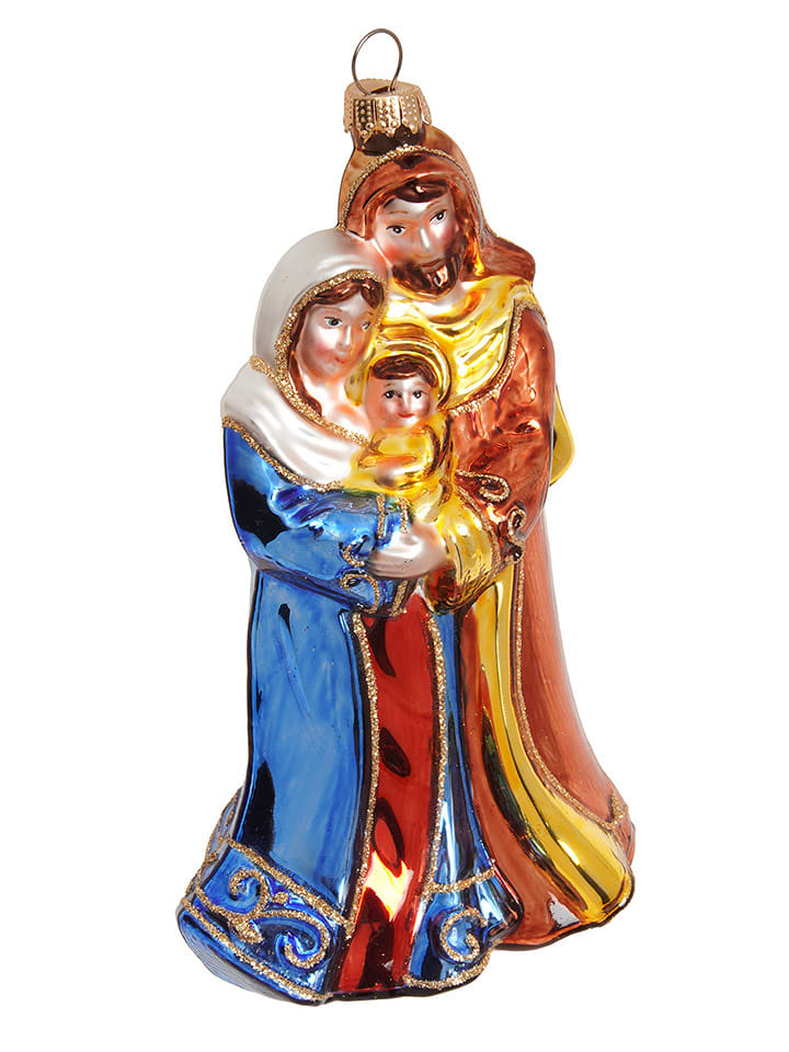 Krebs Glas Lauscha Ozdoba choinkowa ze wzorem - wys. 15 cm rozmiar: onesize