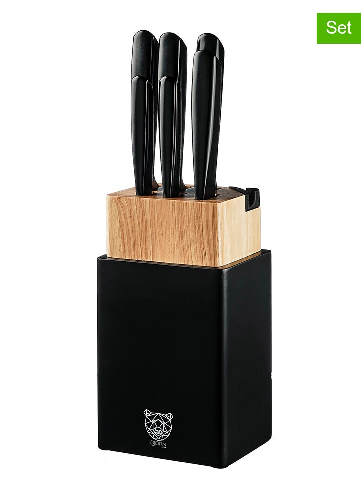 Björn 8-częściowy zestaw noży "Jensen Porvoo" w kolorze czarnym rozmiar: onesize