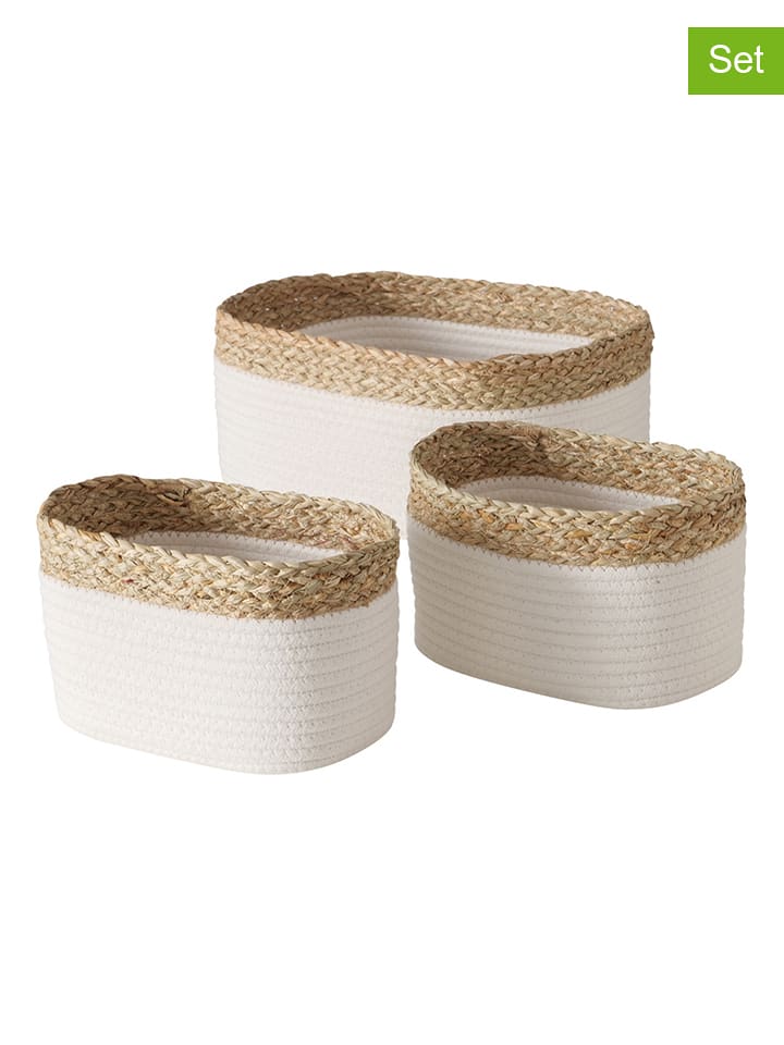 Boltze Kosze (3 szt.) "Ioana" w kolorze białym rozmiar: onesize