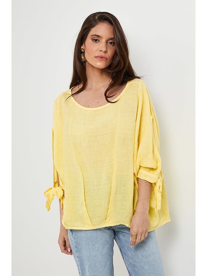 Rodier Lin Lniana bluzka w kolorze żółtym rozmiar: XL/XXL
