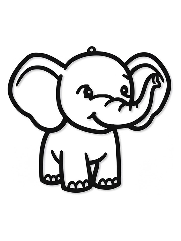 Woody Kids Dekoracja ścienna w kolorze czarnym - 33 x 30 cm rozmiar: onesize