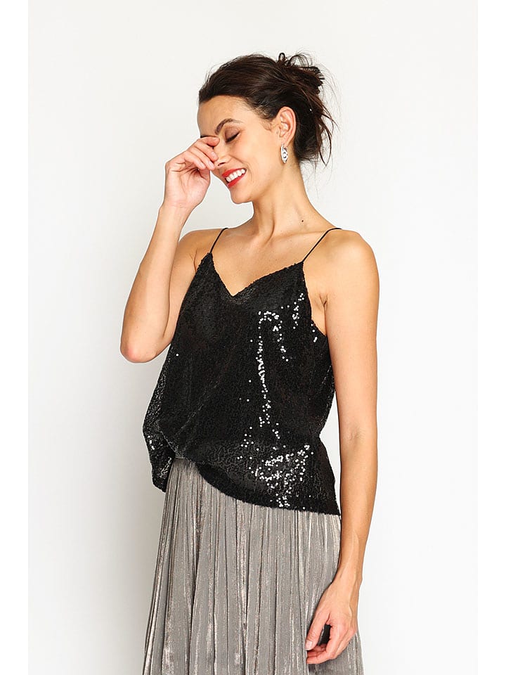 ASSUILI Top w kolorze czarnym rozmiar: 42