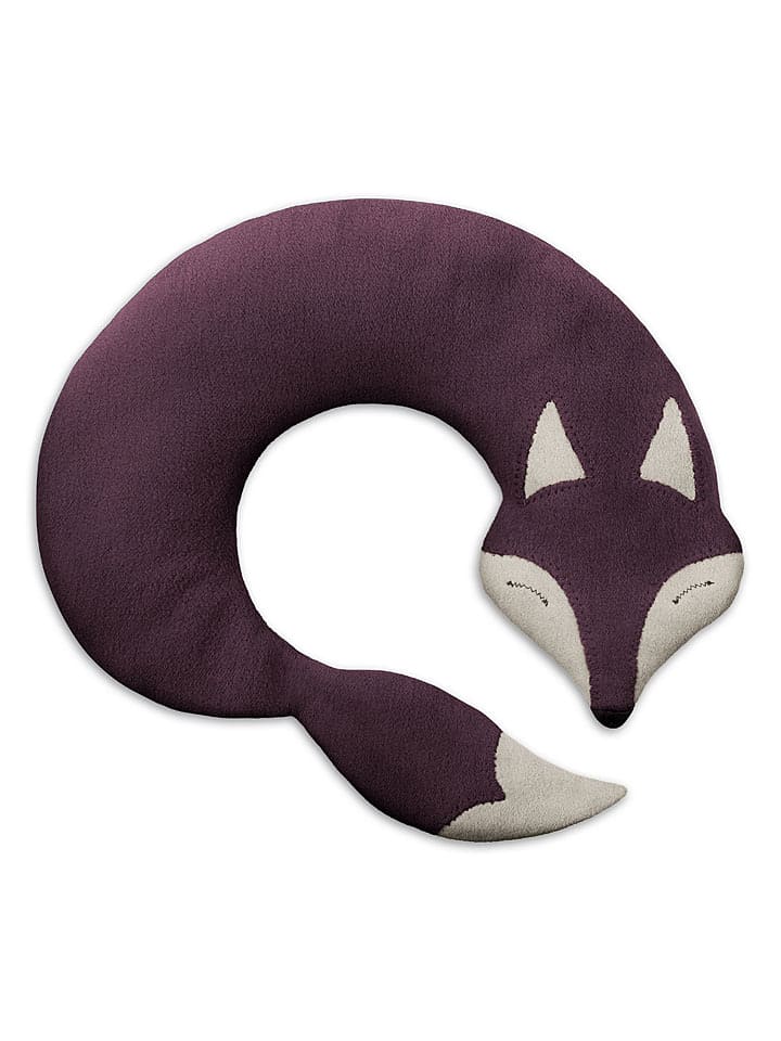 Leschi Poduszka w kolorze fioletowym z organicznymi ziarnami na kark i ramiona rozmiar: onesize