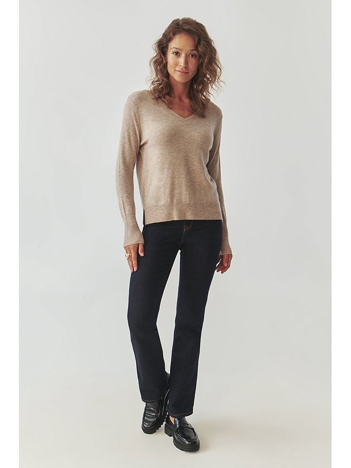 TATUUM Wełniany sweter w kolorze beżowym rozmiar: L