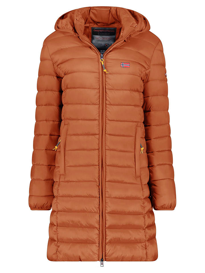 Geographical Norway Płaszcz pikowany "Atikolor" w kolorze karmelowym rozmiar: L