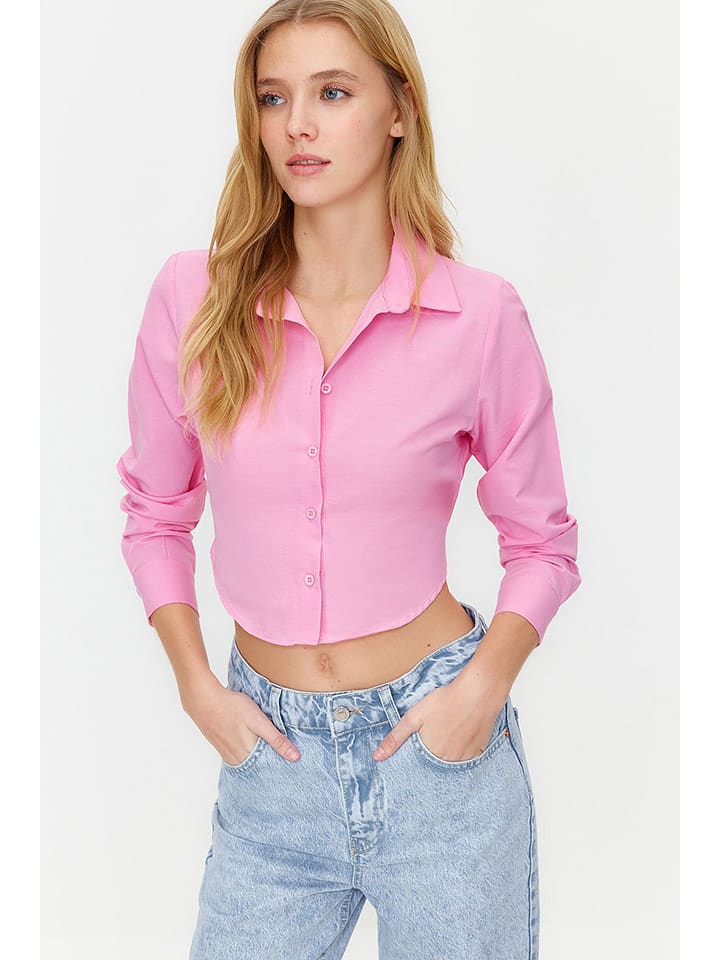 trendyol Bluzka w kolorze jasnoróżowym rozmiar: 38