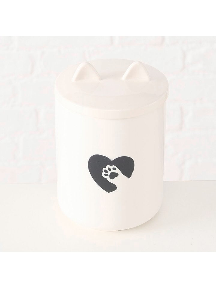 Boltze Pojemnik "Kitten" w kolorze biało-czarnym - wys. 17,5 x Ø 11 cm rozmiar: onesize