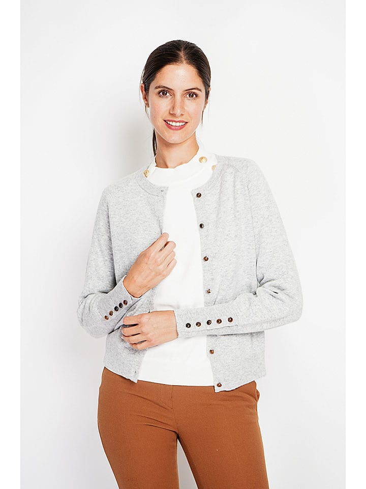 ASSUILI Kardigan w kolorze jasnoszarym rozmiar: 38