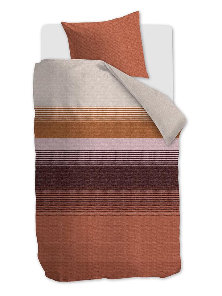 Beddinghouse Komplet pościeli renforcé "Bruno" w kolorze brązowo-pomarańczowym rozmiar: 135x200 cm