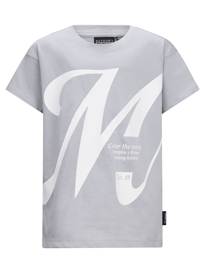 Retour Koszulka w kolorze szarym rozmiar: 170/176