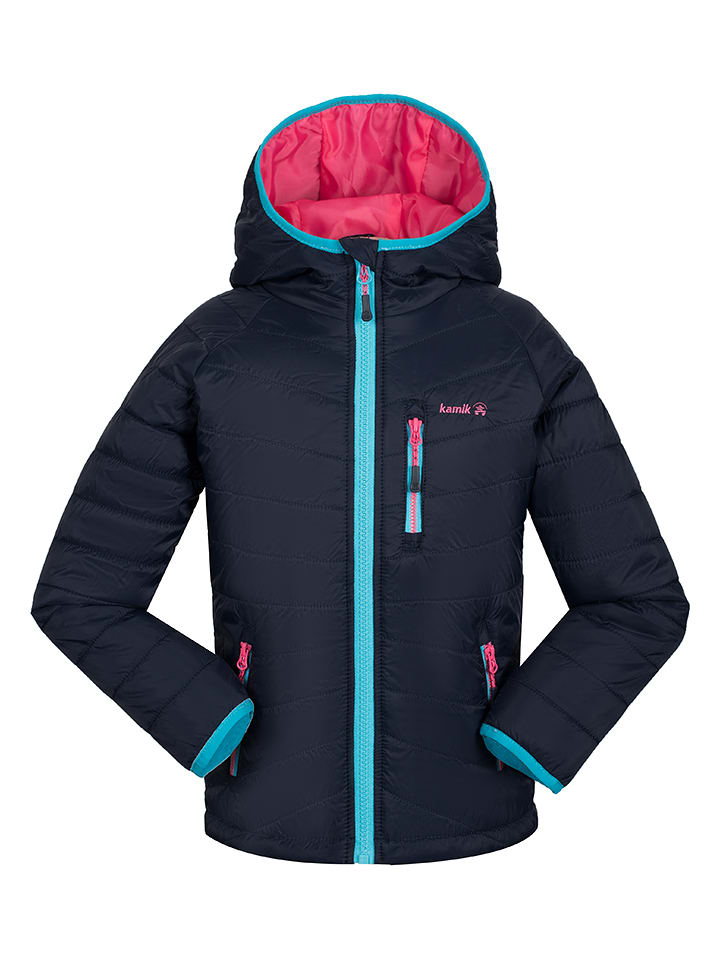 Kamik Całoroczna kurtka pikowana "Acacia" w kolorze granatowym rozmiar: 152