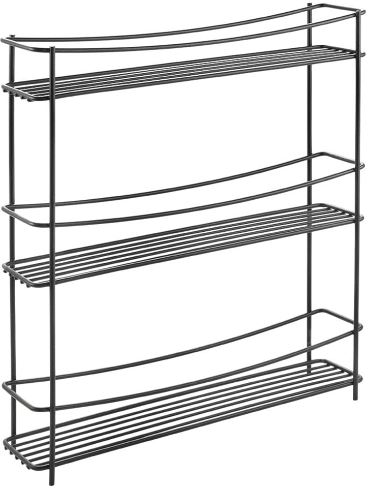 metaltex Regał "Kumino” w kolorze czarnym na przyprawy - 33,5 x 37 x 8 cm rozmiar: onesize