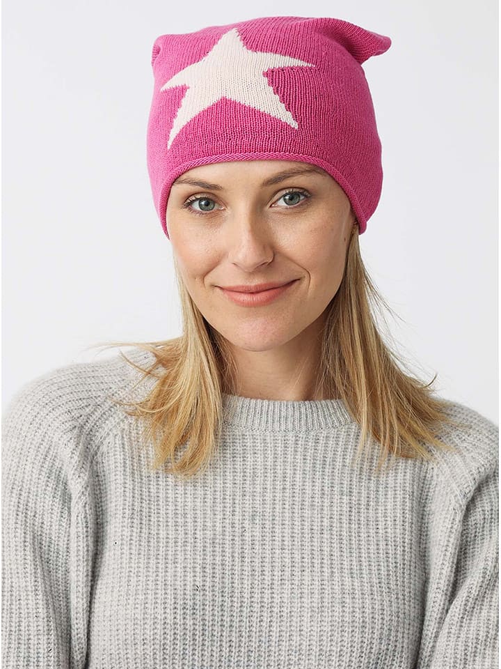 Zwillingsherz Czapka beanie w kolorze różowym rozmiar: onesize