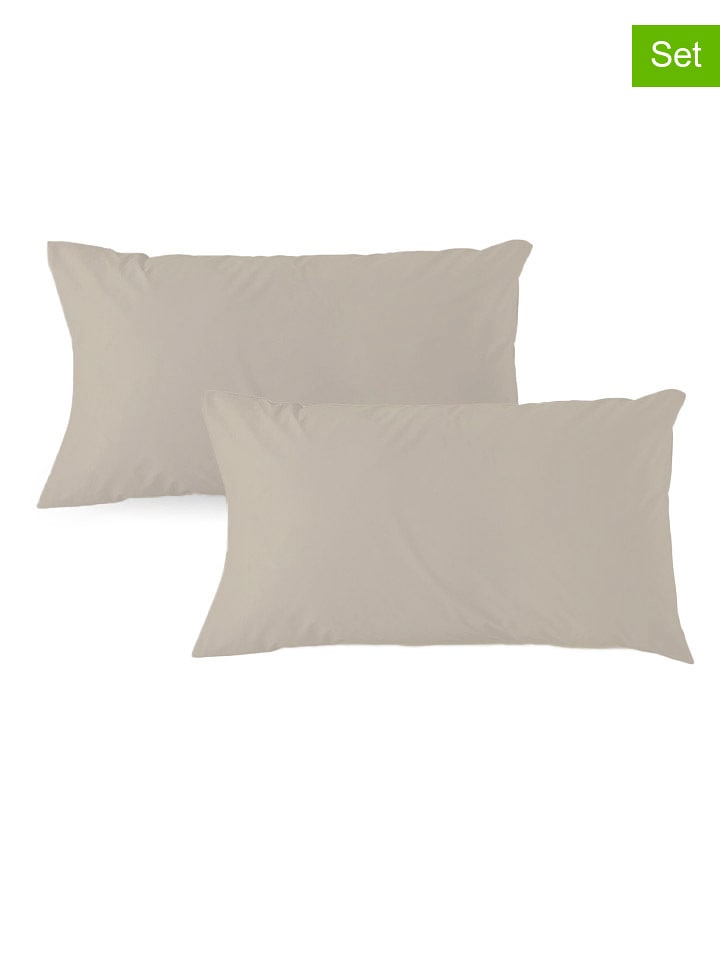 Monsun Poszewki (2 szt.) "Sakura" w kolorze beżowym rozmiar: 50x80 cm