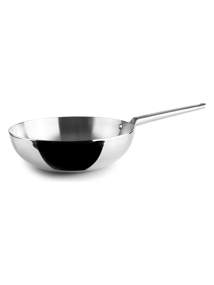 Ibili Patelnia wok "Element" w kolorze srebrnym - Ø 28 cm rozmiar: onesize