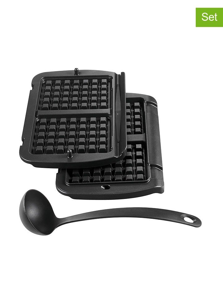 Tefal 3-częściowy zestaw w kolorze czarnym do gofrów rozmiar: onesize