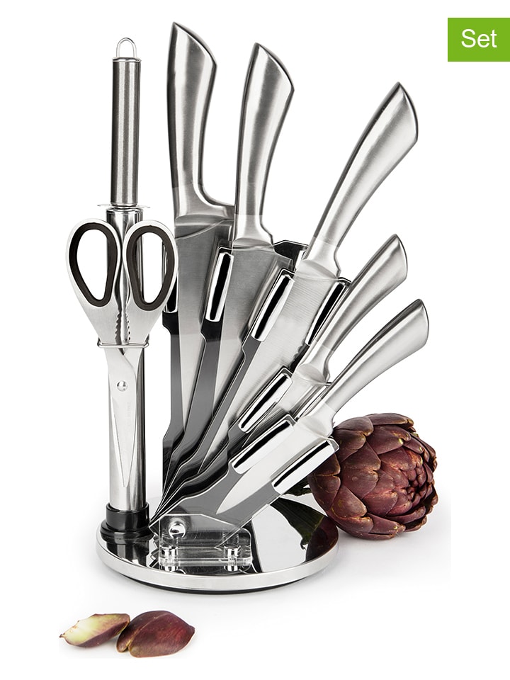 Trendy Kitchen by EXCÉLSA 8-częściowy zestaw "Jazz Cook" w kolorze srebrnym rozmiar: onesize