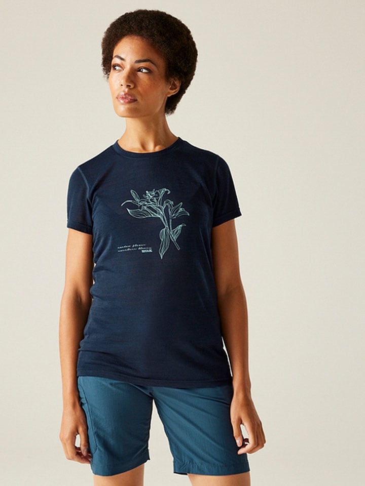 Regatta Koszulka funkcyjna "Escade" w kolorze granatowym rozmiar: 42