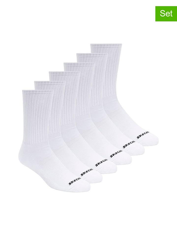 Skechers Skarpety (6 par) w kolorze białym rozmiar: 43-46