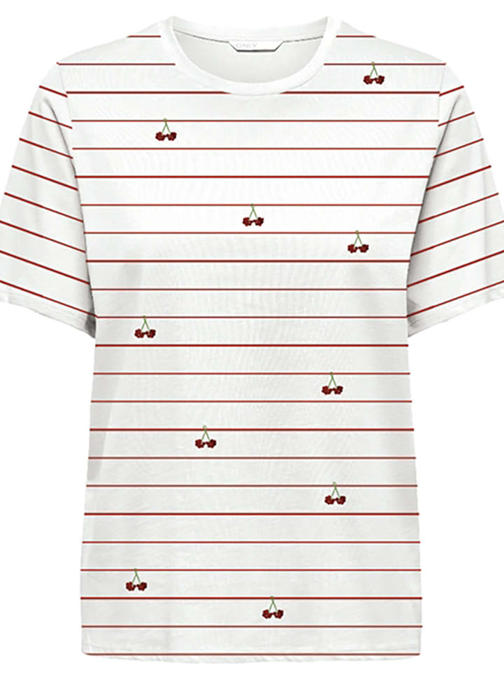 ONLY Koszulka "Kita" w kolorze białym rozmiar: S