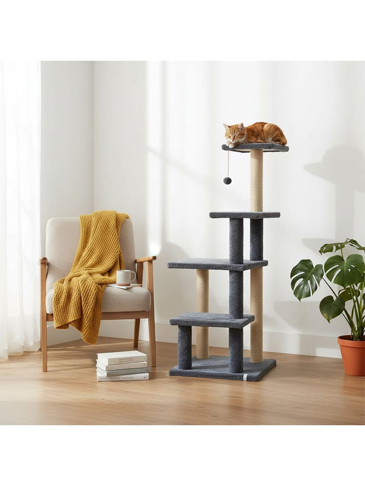 Paws&Whiskers Drapak "Alessi" w kolorze antracytowym - 45 x 117 x 45 cm rozmiar: onesize