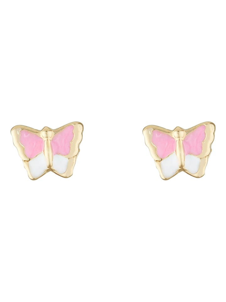 OR ÉCLAT Złote kolczyki-wkrętki "Papillon amoureux" rozmiar: onesize