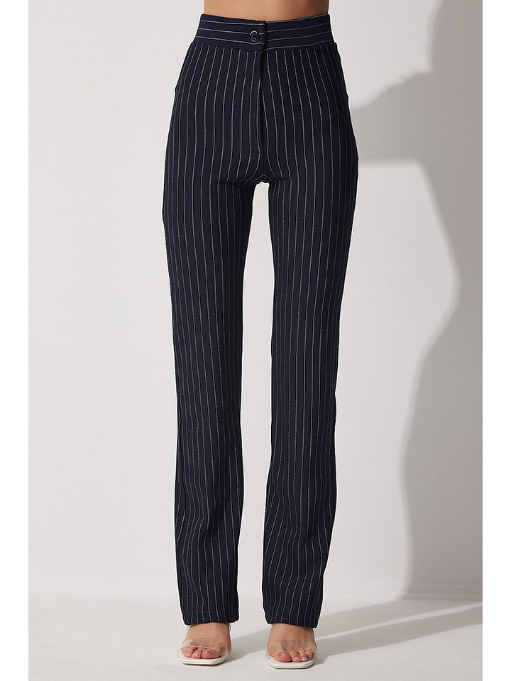 Happiness Istanbul Spodnie w kolorze granatowym rozmiar: 36