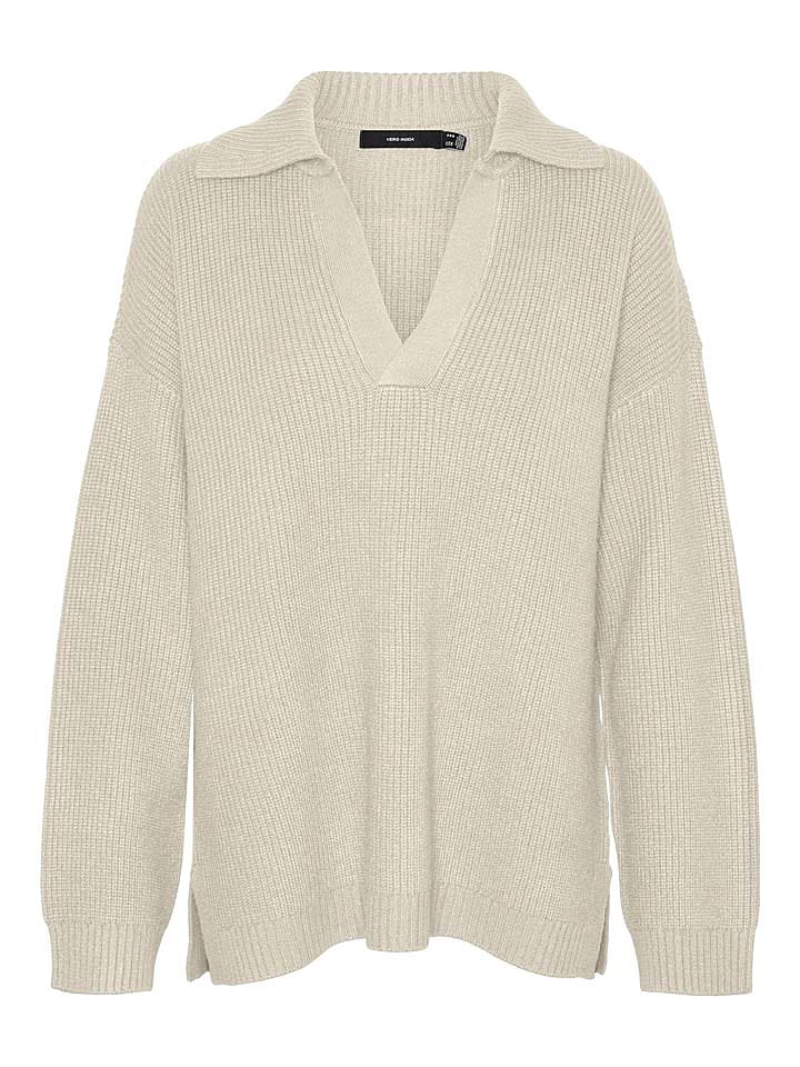 Vero Moda Sweter "Luna" w kolorze beżowym rozmiar: L