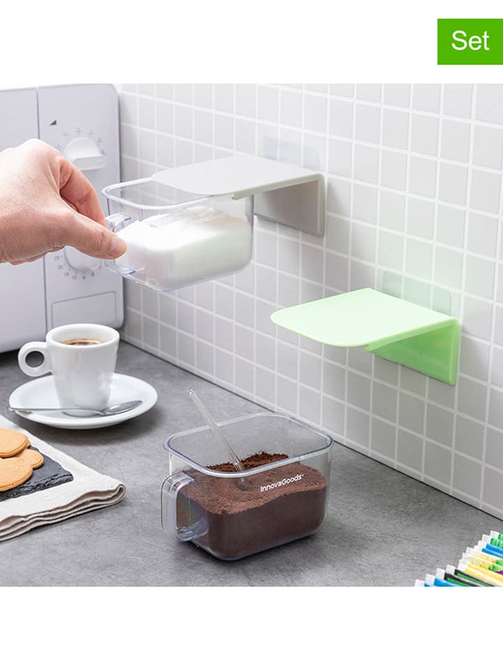 InnovaGoods Samoprzylepne pojemniki kuchenne (2 szt.) w kolorze zielonym rozmiar: onesize