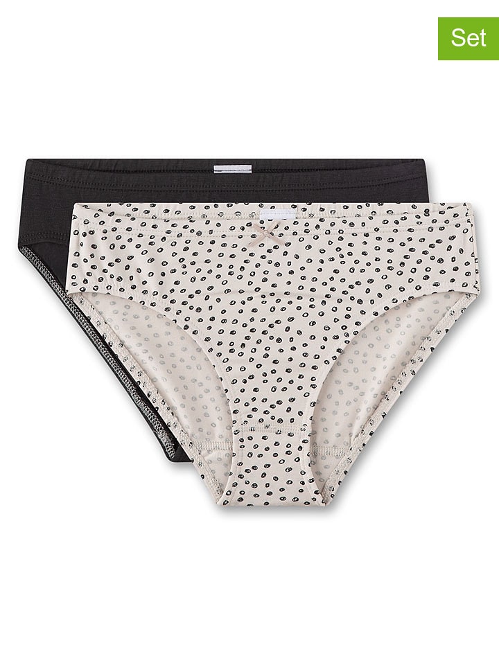 Sanetta Majtki (2 pary) w kolorze czarno-beżowym rozmiar: 140