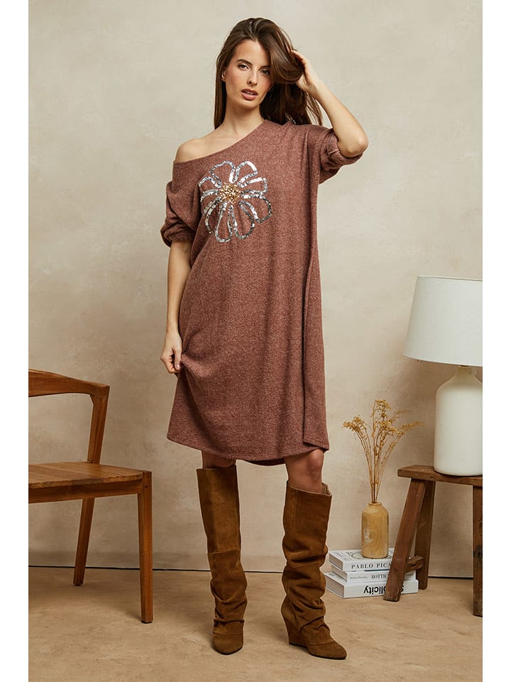 Plume Sukienka "Beverly" w kolorze jasnobrązowym rozmiar: S