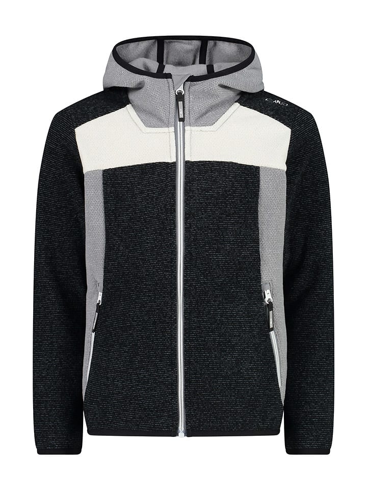 CMP Kurtka polarowa w kolorze czarno-szaro-białym rozmiar: 104