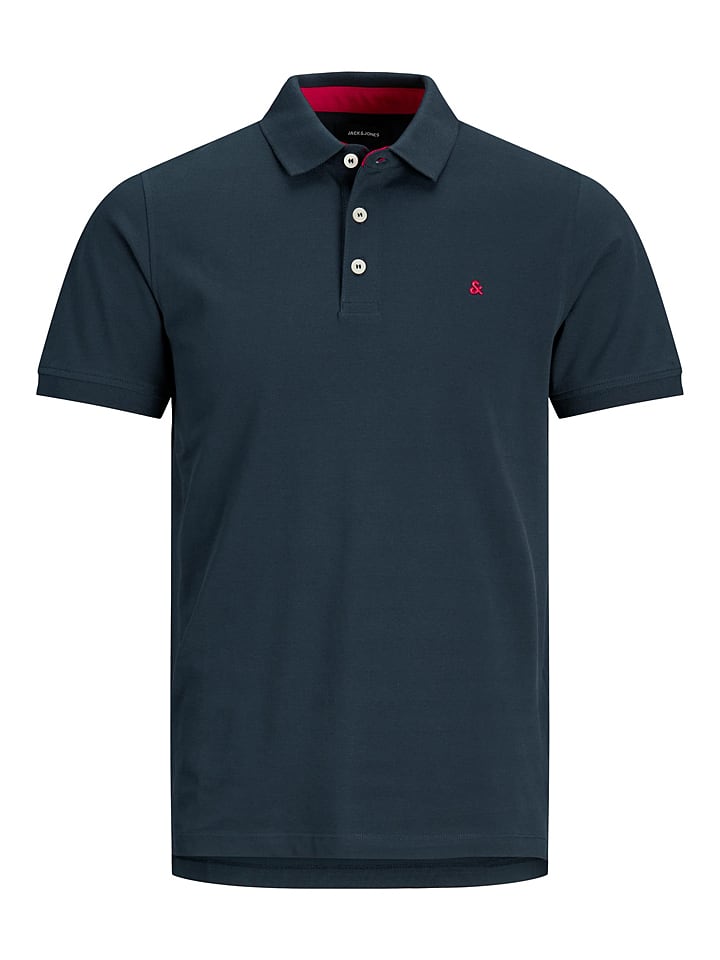 Jack & Jones Koszulka polo "Paulos" w kolorze granatowym rozmiar: L