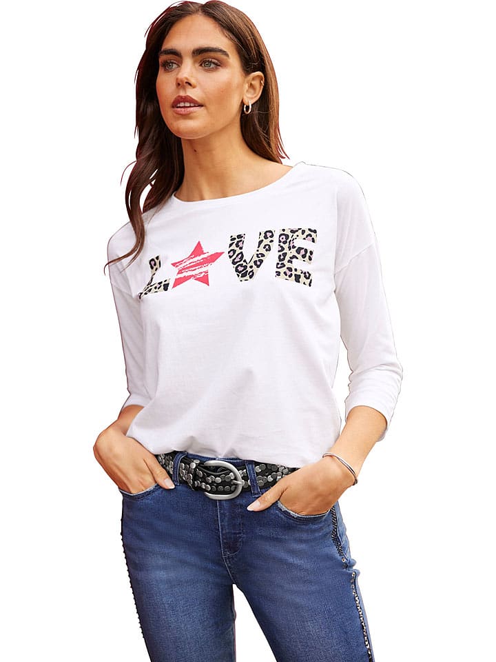 Heine Koszulka w kolorze białym rozmiar: 42