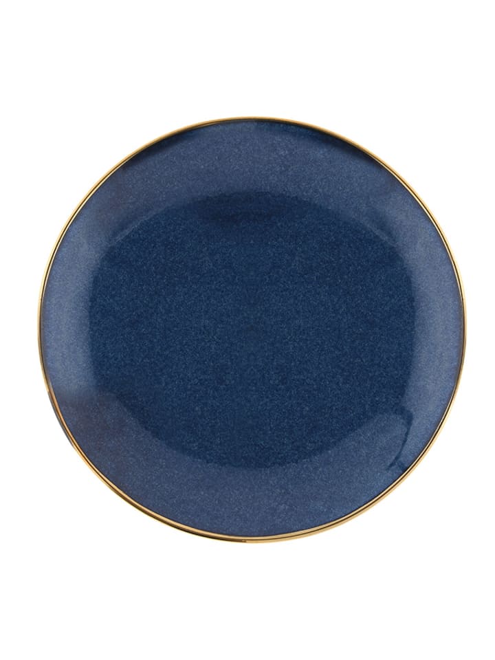 DUKA Talerz śniadaniowy w kolorze złoto-granatowym - Ø 21 cm rozmiar: onesize