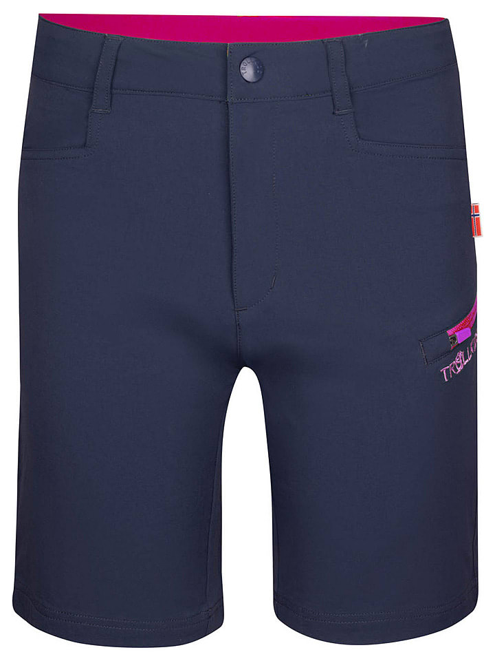 Trollkids Szorty softshellowe "Haugesund" w kolorze granatowym rozmiar: 98