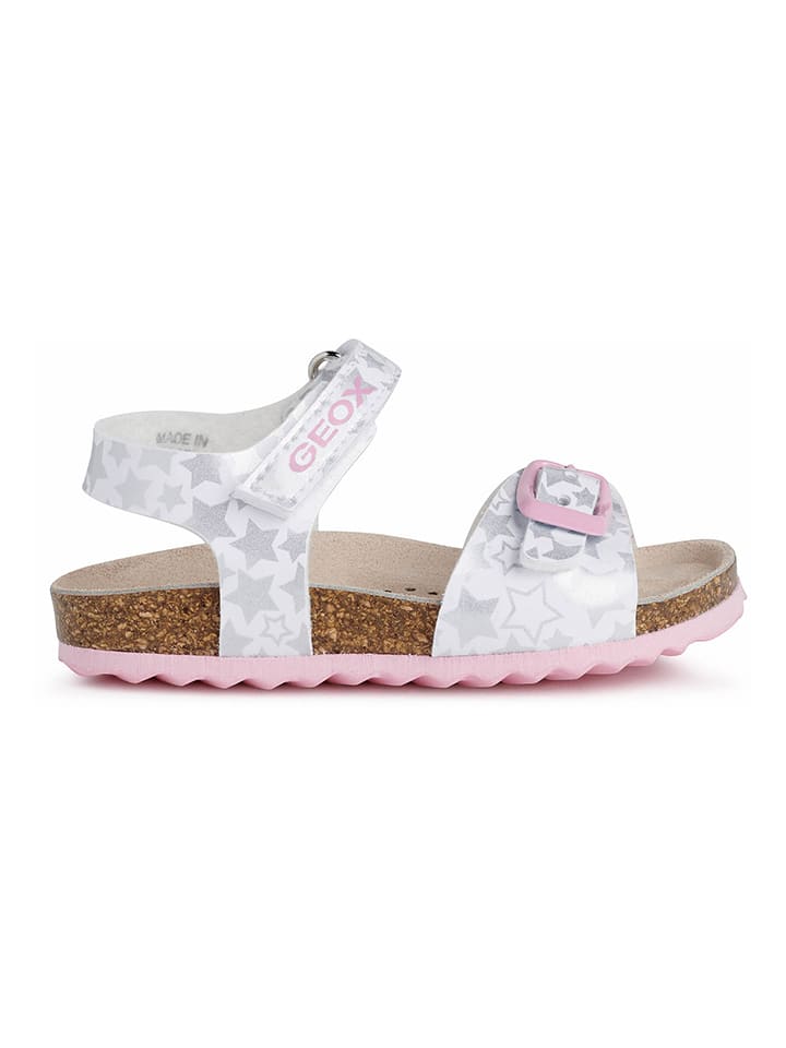 Geox Sandały "Chalki" w kolorze srebrno-białym rozmiar: 23