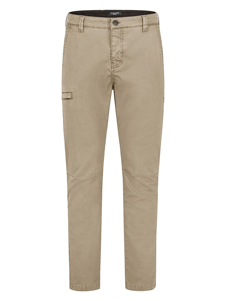 Sublevel Spodnie chino w kolorze beżowym rozmiar: W40