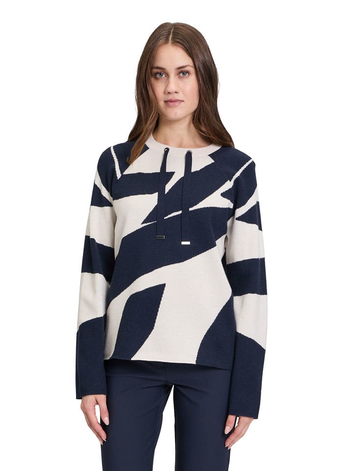 Betty Barclay Sweter w kolorze kremowo-granatowym rozmiar: 48