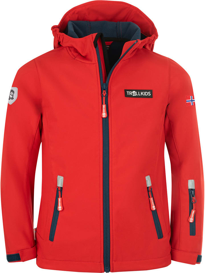 Trollkids Kurtka softshellowa "Oslofjord" w kolorze czerwonym rozmiar: 98