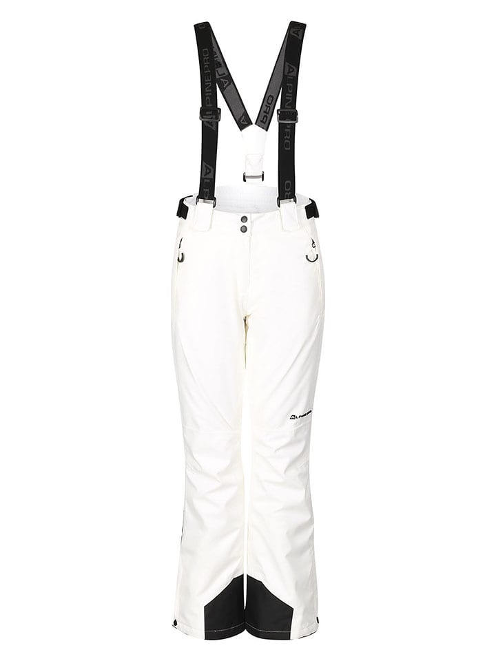 Alpine Pro Spodnie narciarskie w kolorze białym rozmiar: M
