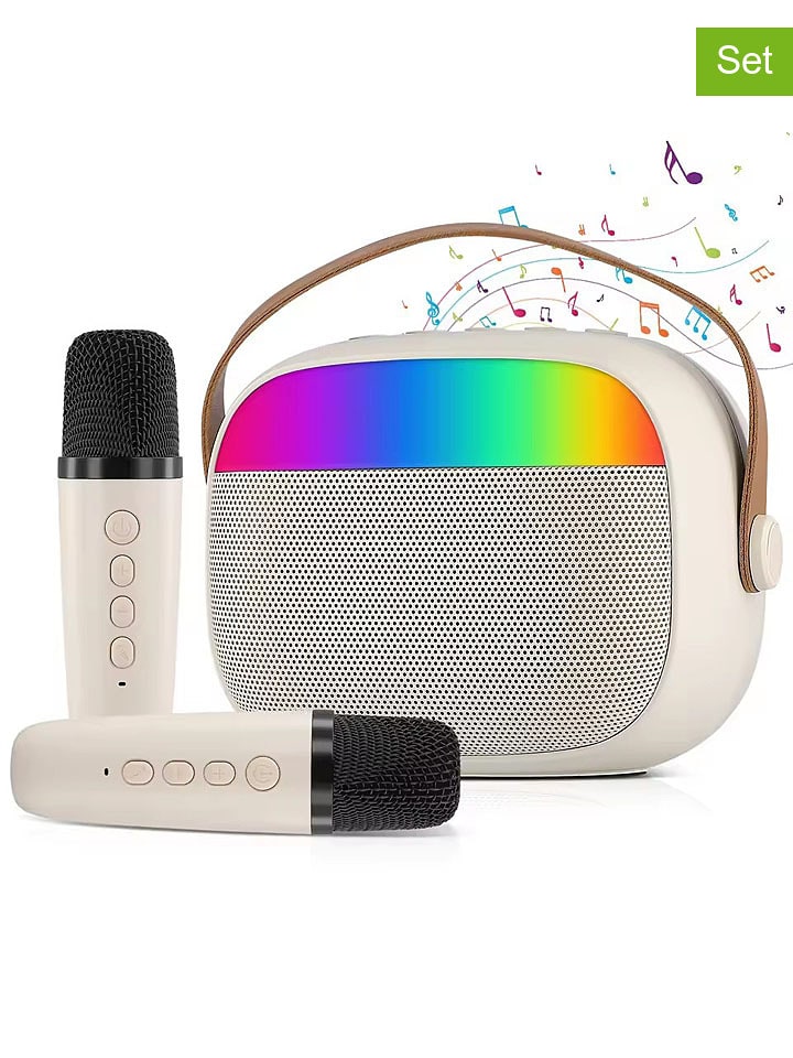 SWEET ACCESS 3-częściowy zestaw w kolorze beżowym do karaoke rozmiar: onesize