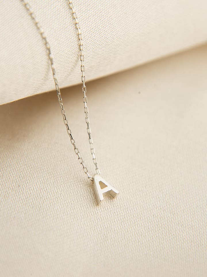 Lodie Silver Srebrny naszyjnik "A" z zawieszką - dł. 43 cm rozmiar: onesize