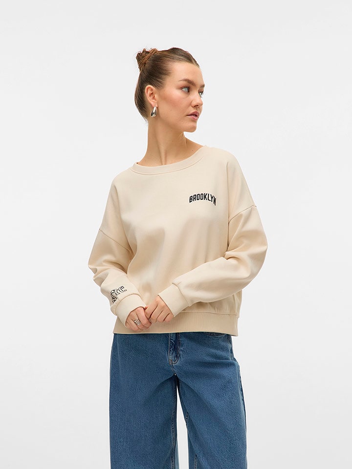Vero Moda Bluza w kolorze beżowym rozmiar: L