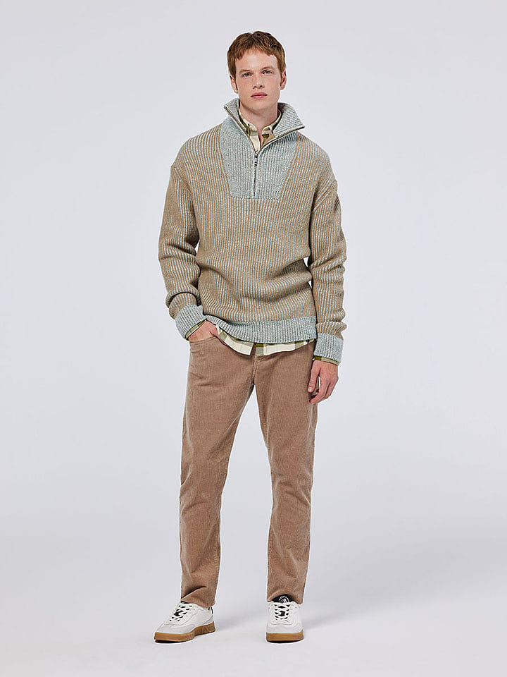 Scotch & Soda Sweter w kolorze beżowo-szarym rozmiar: XL