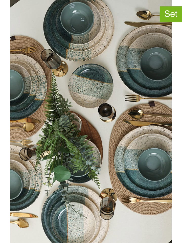 Hermia 24-częściowy zestaw w kolorze zielono-kremowym rozmiar: onesize